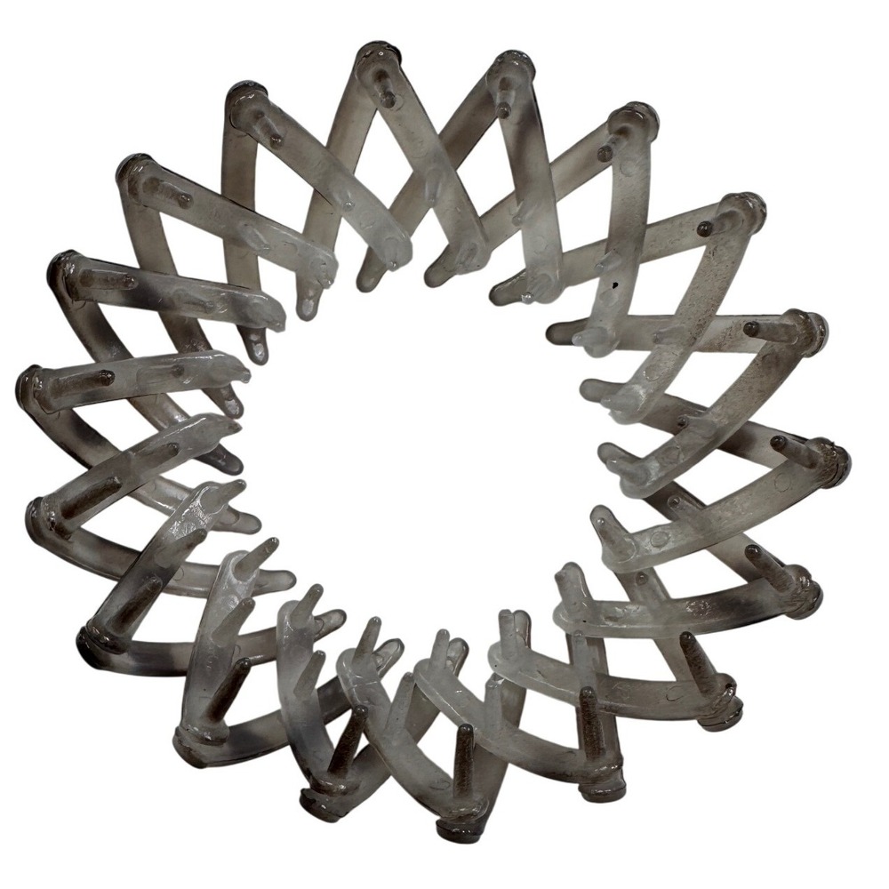 Smoky Grey Expandable Bird Nest Hair Clip Tortoise Bun Maker Ponytail Holder
